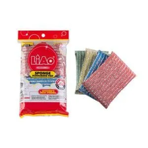 Liao Sponge w/ Scouring Pad 4pcs/pack - Image 1
