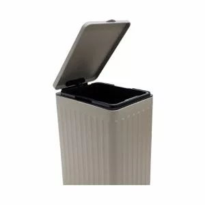 EZ Home Pedal Trash Bin Beige 7LP - Image 2