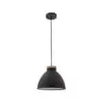 Drop Lamp HLHN8492M Grey Black and Wood