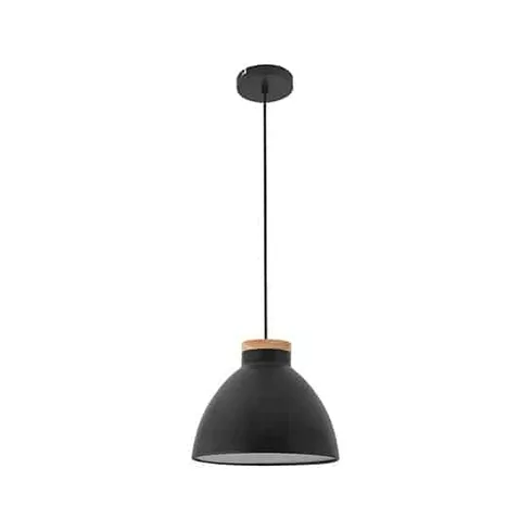 Drop Lamp HLHN8492M Grey Black and Wood
