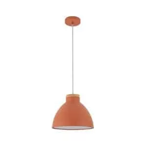 Drop Lamp HLHN8492M Matt Orange and Wood