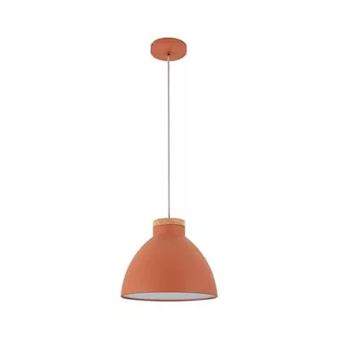 Drop Lamp HLHN8492M Matt Orange and Wood