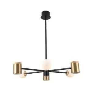 Drop Lamp HLHN8491 Matt Black and Brass