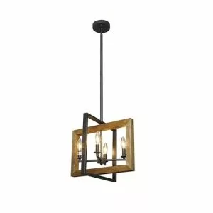 Drop Lamp YDWP205034 Matte Black Wood - Image 1