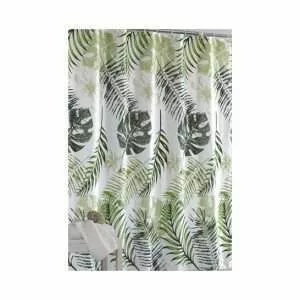 Shower Curtain Tropical Leaves - Stylish Bathroom Decor - Image 1