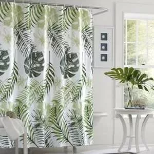 Shower Curtain Tropical Leaves - Stylish Bathroom Decor - Image 2