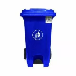 EZ Home Garbage Bin w/ Pedal Blue 100L - Image 1