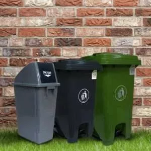 EZ Home Garbage Bin w/ Pedal Blue 100L - Image 2
